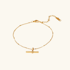 Golden Bar Charm Anklet