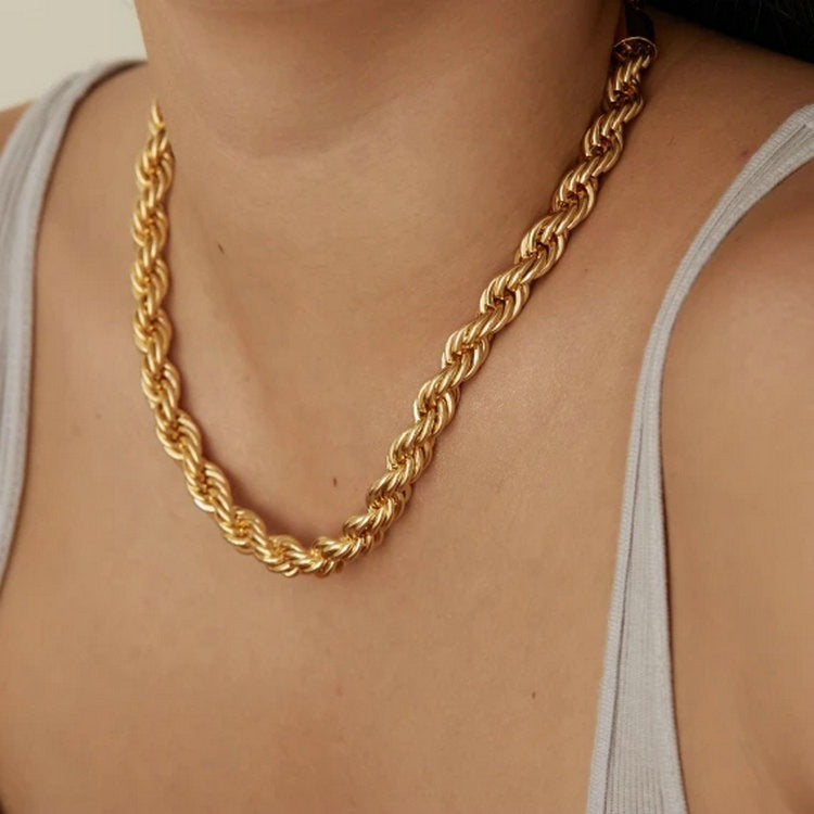 Golden Braided Luxe Necklace