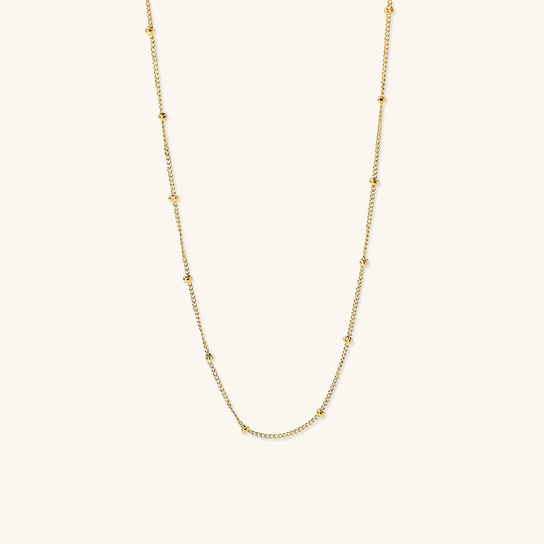 Golden Dots - Beaded Chain Necklace