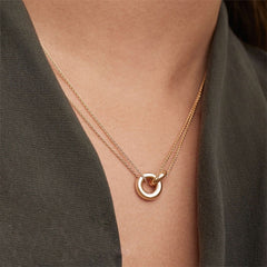 Golden Harmony - Layered Circle Necklace