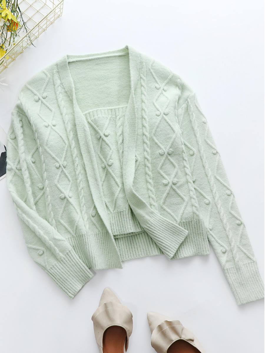 Smaibulun | RACHAELS Knit Cardigan Set - Green