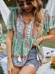 JEN BOHO TOP - GREEN