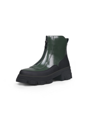 JADY ROSE | DUCK GREEN LEATHER CHELSEA BOOT