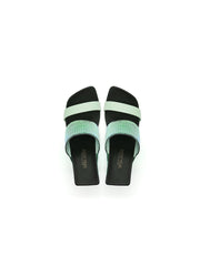 JadyRose | Signature Open-Heel Leather Slide Sandal - Green