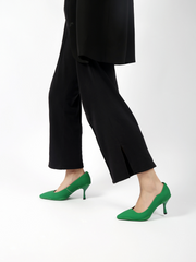 JADYROSE | CASPERE GREEN LEATHER STILETTOS