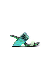 JadyRose | Signature Open-Heel Leather Slide Sandal - Green