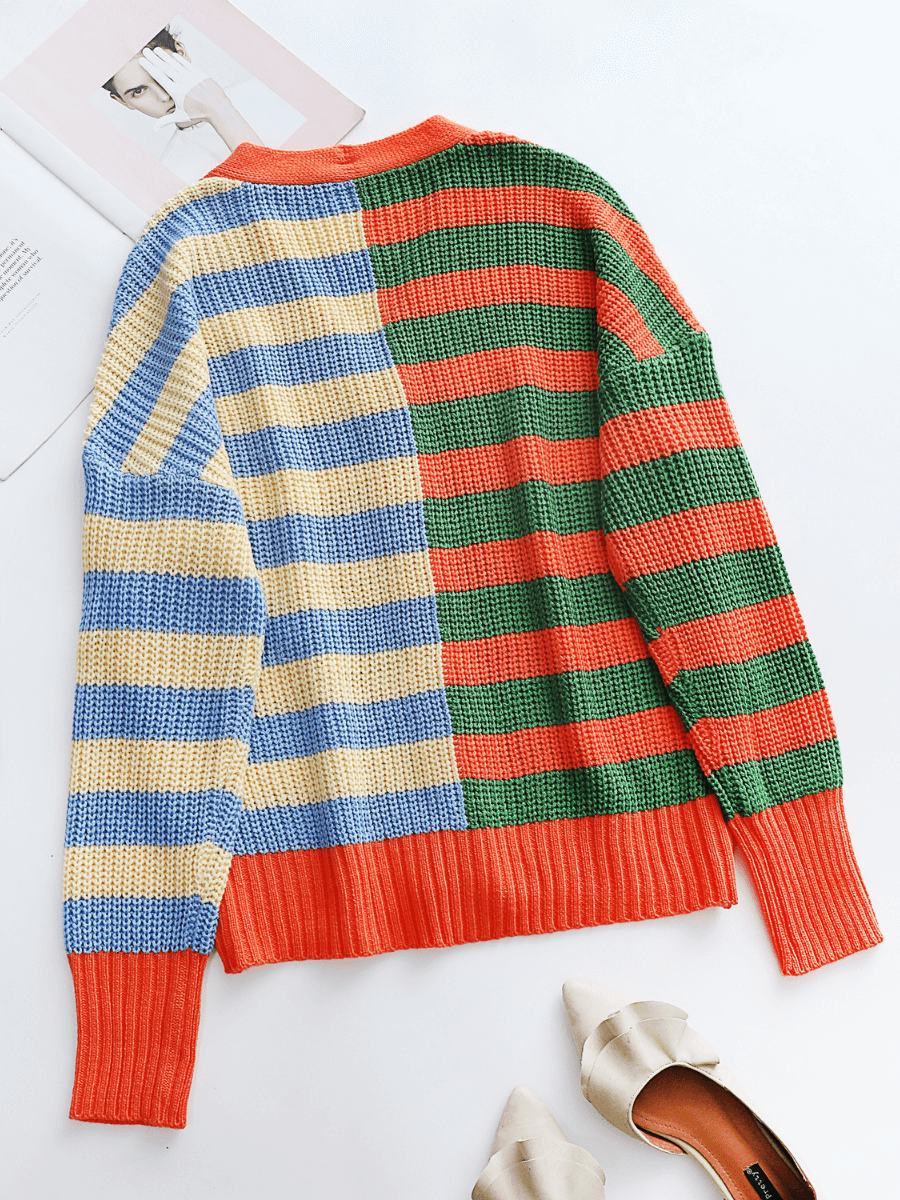 Smaibulun | Rachael Contract Stripe Knit Cardigan