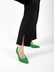 JADYROSE | CASPERE GREEN LEATHER STILETTOS