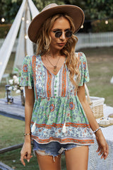 JEN BOHO TOP - GREEN