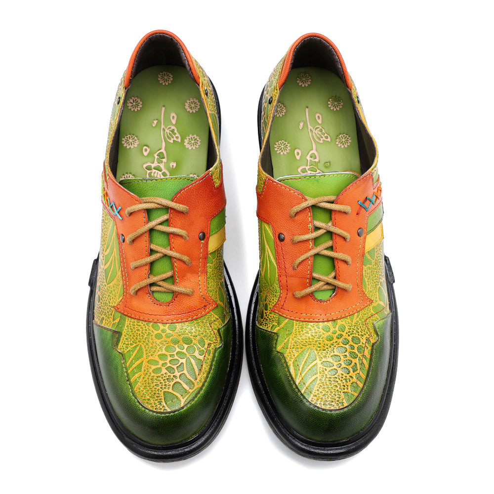 SOFFIA | Genuine Leather Oxford Inspired Lemon Feeling Sneakers