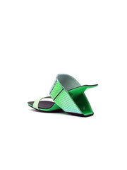 JadyRose | Signature Open-Heel Leather Slide Sandal - Green