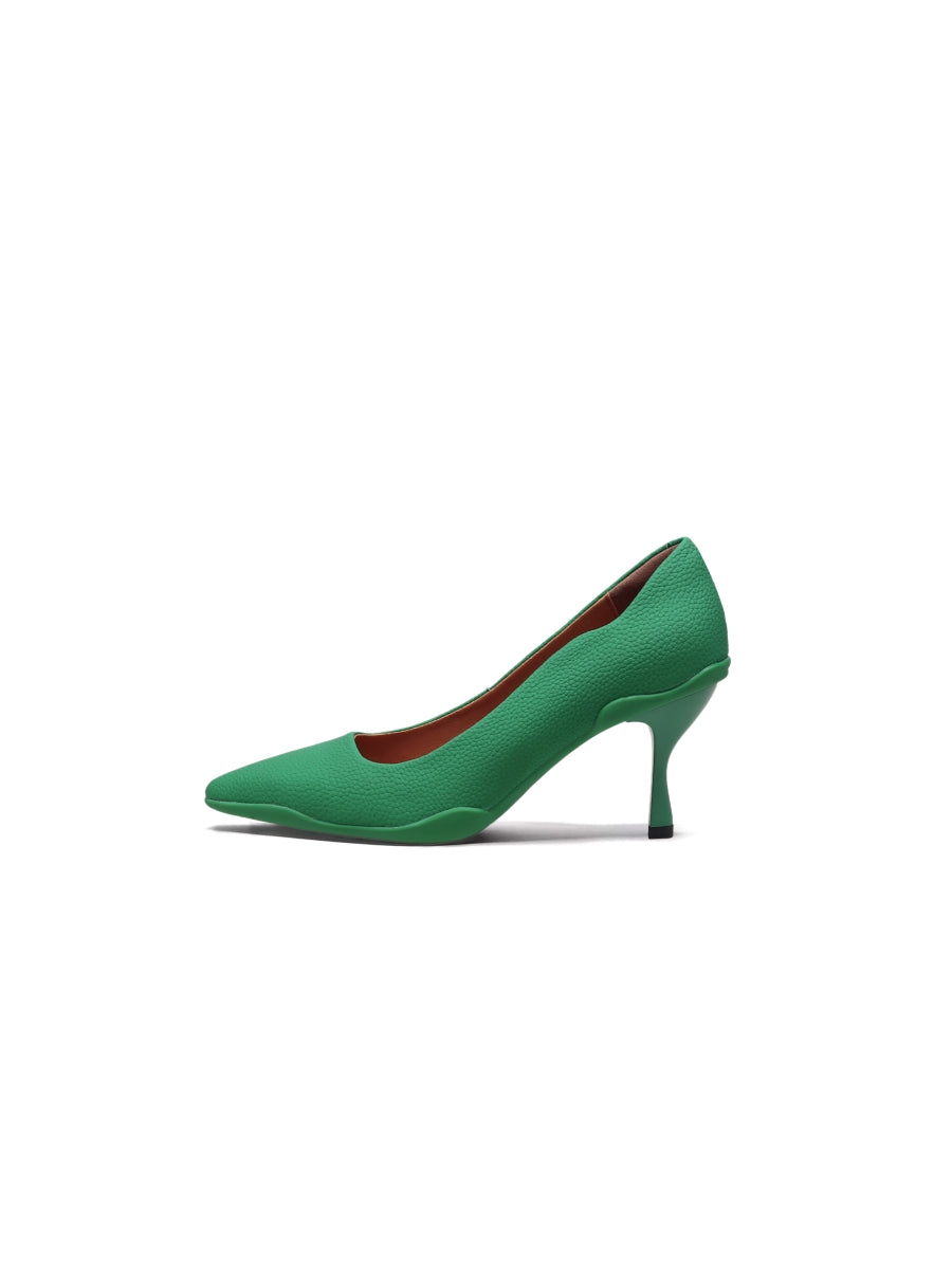 JADYROSE | CASPERE GREEN LEATHER STILETTOS