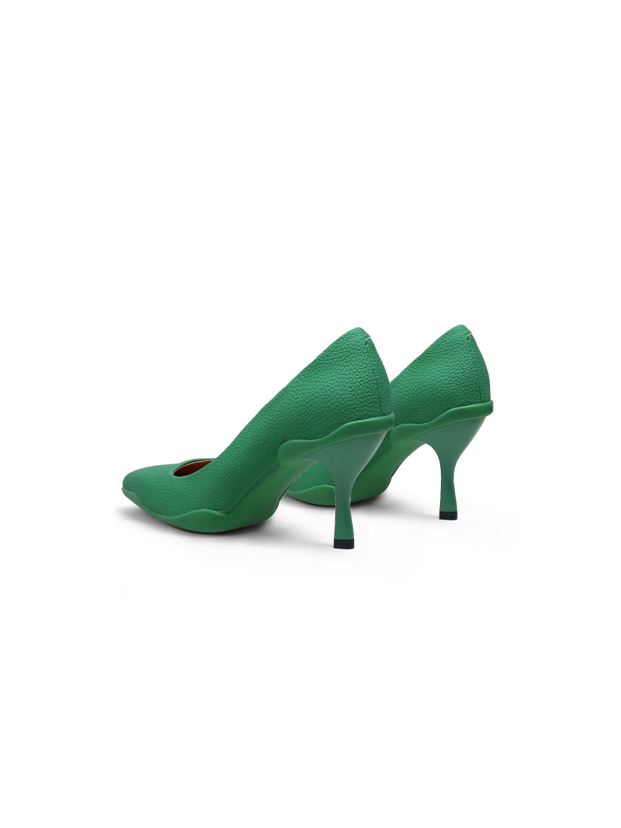 JADYROSE | CASPERE GREEN LEATHER STILETTOS