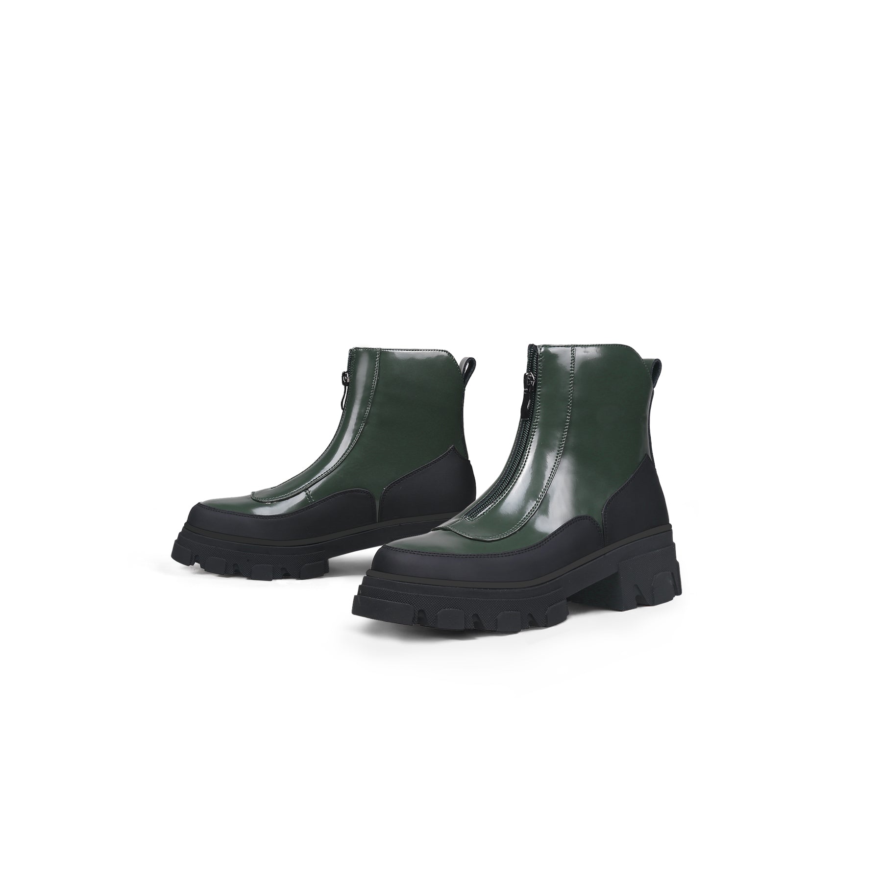 JADY ROSE | DUCK GREEN LEATHER CHELSEA BOOT