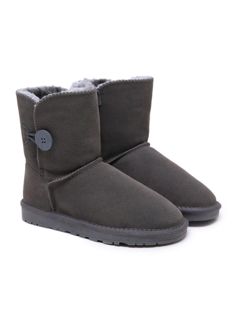 SMAIBULUN Ugg | Faux Fur-Lined Classic Side Button boots