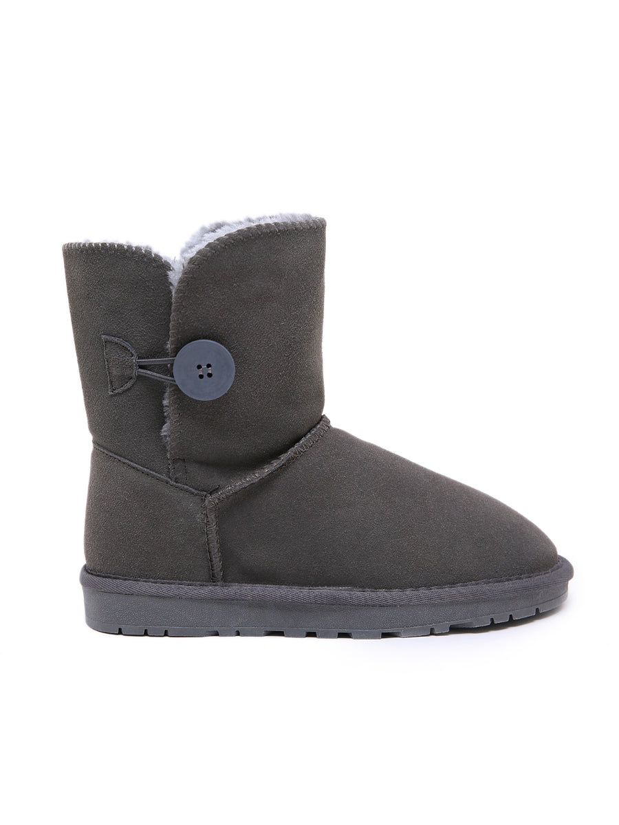 SMAIBULUN Ugg | Faux Fur-Lined Classic Side Button boots