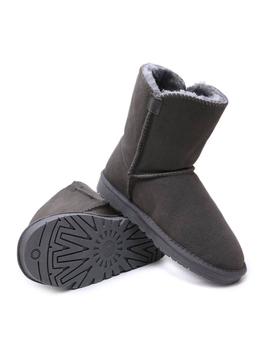 SMAIBULUN Ugg | Faux Fur-Lined Classic Side Button boots