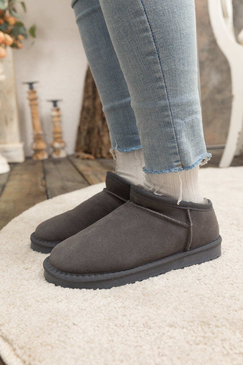 SMAIBULUN Ugg | Faux-Fur-Lined Suede Tasman Ankle Boot - Grey