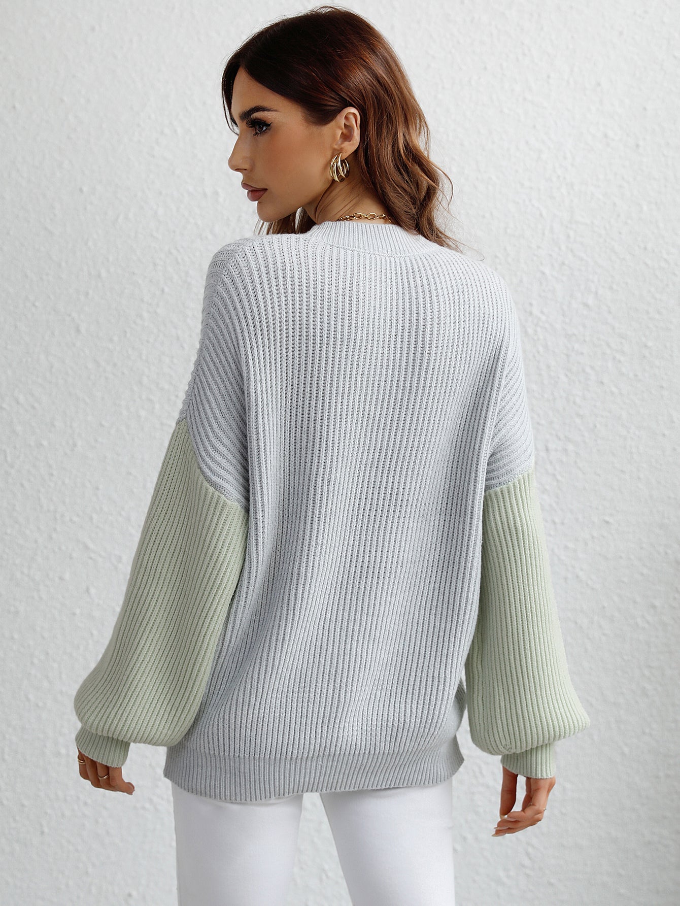 ESTATIA KNIT SWEATER - GREY