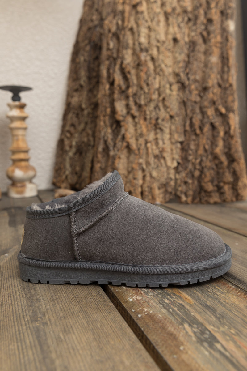 SMAIBULUN Ugg | Faux-Fur-Lined Suede Tasman Ankle Boot - Grey