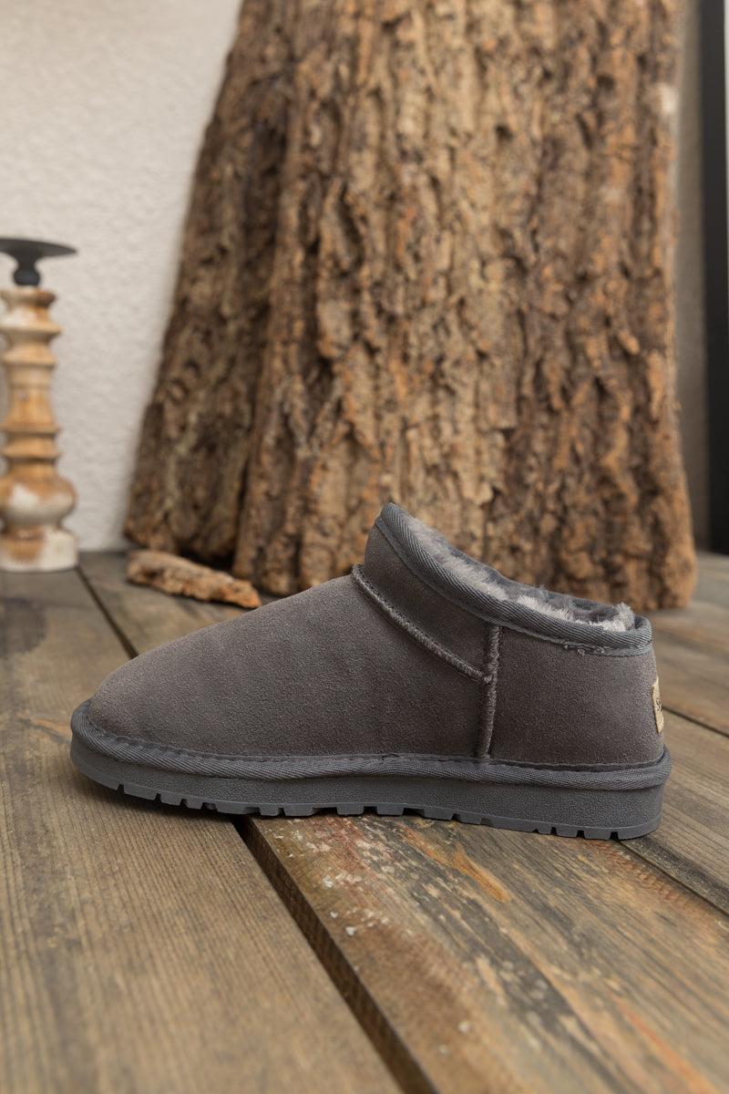 SMAIBULUN Ugg | Faux-Fur-Lined Suede Tasman Ankle Boot - Grey