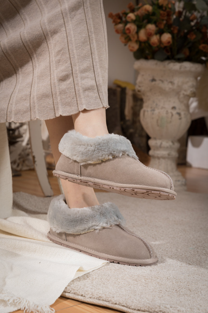 SMAIBULUN Ugg | WOOL LINED SUEDE TASMAN SLIPPER LOAFER - GREY