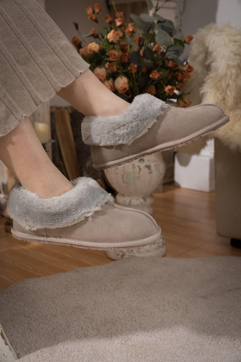 SMAIBULUN Ugg | WOOL LINED SUEDE TASMAN SLIPPER LOAFER - GREY