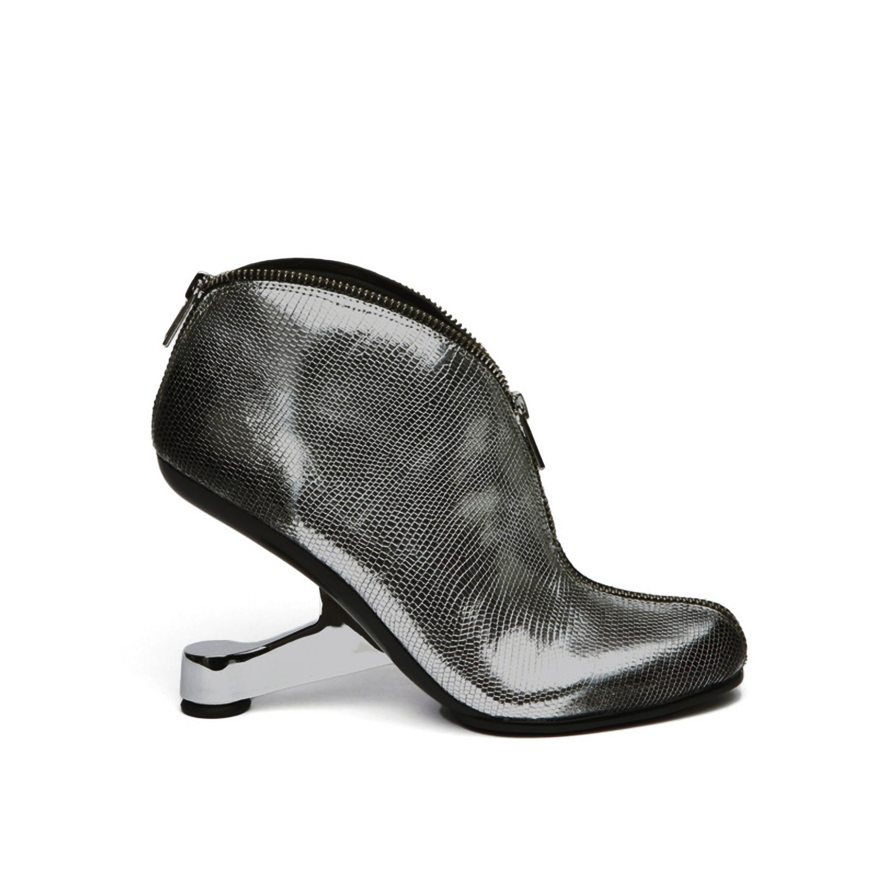 JADY ROSE | ZIP MY WAY HEEL BOOTIE PUNCHY SILVER