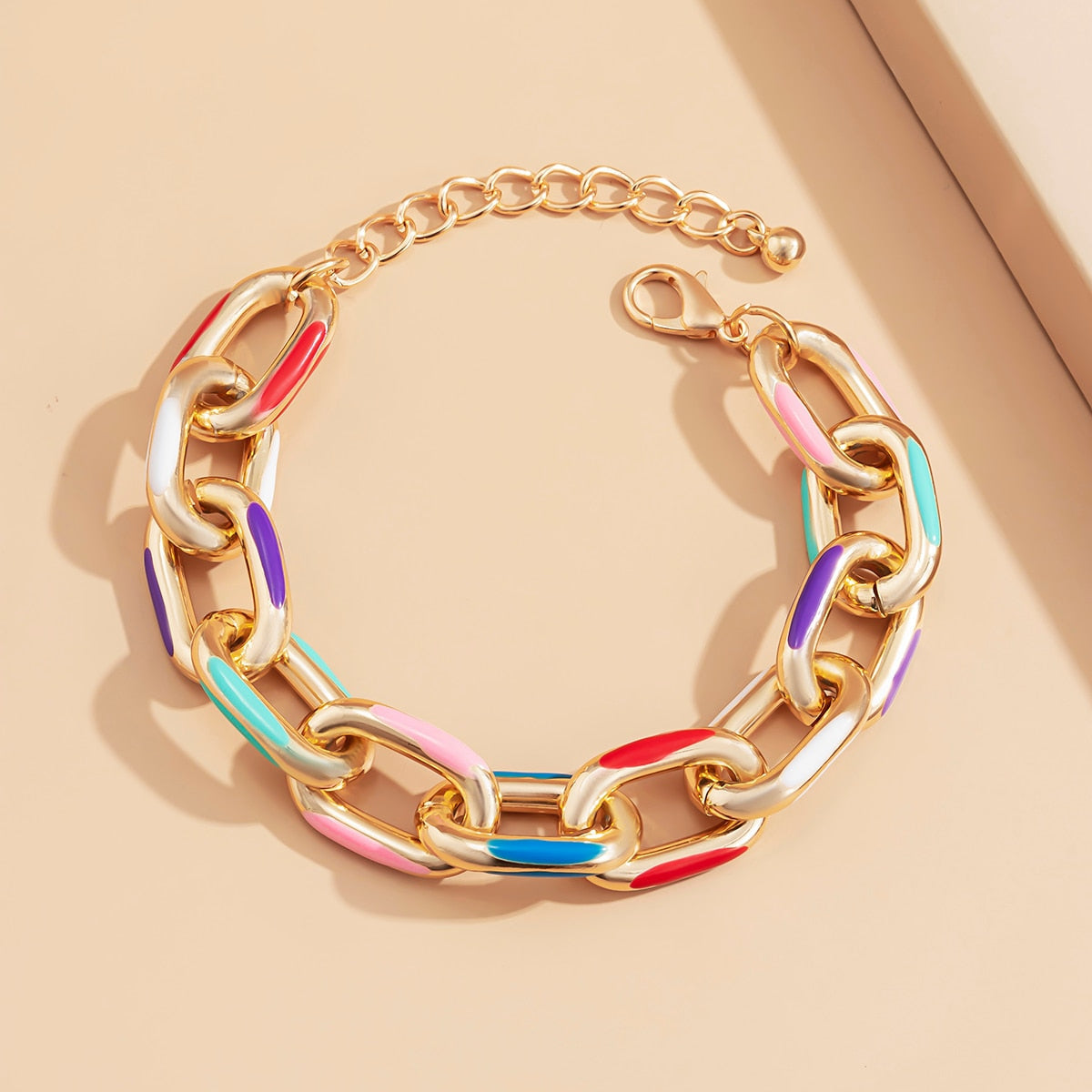 Rainbow Links Bracelet and Necklace