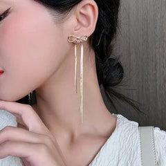 Dangle Drop Bow Earrings