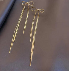 Dangle Drop Bow Earrings