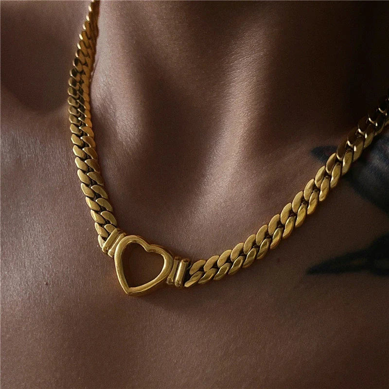 Heart Whisper - Gold Choker Necklace