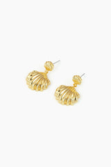 Hella Gold Shell Shaped Dangle Earrings