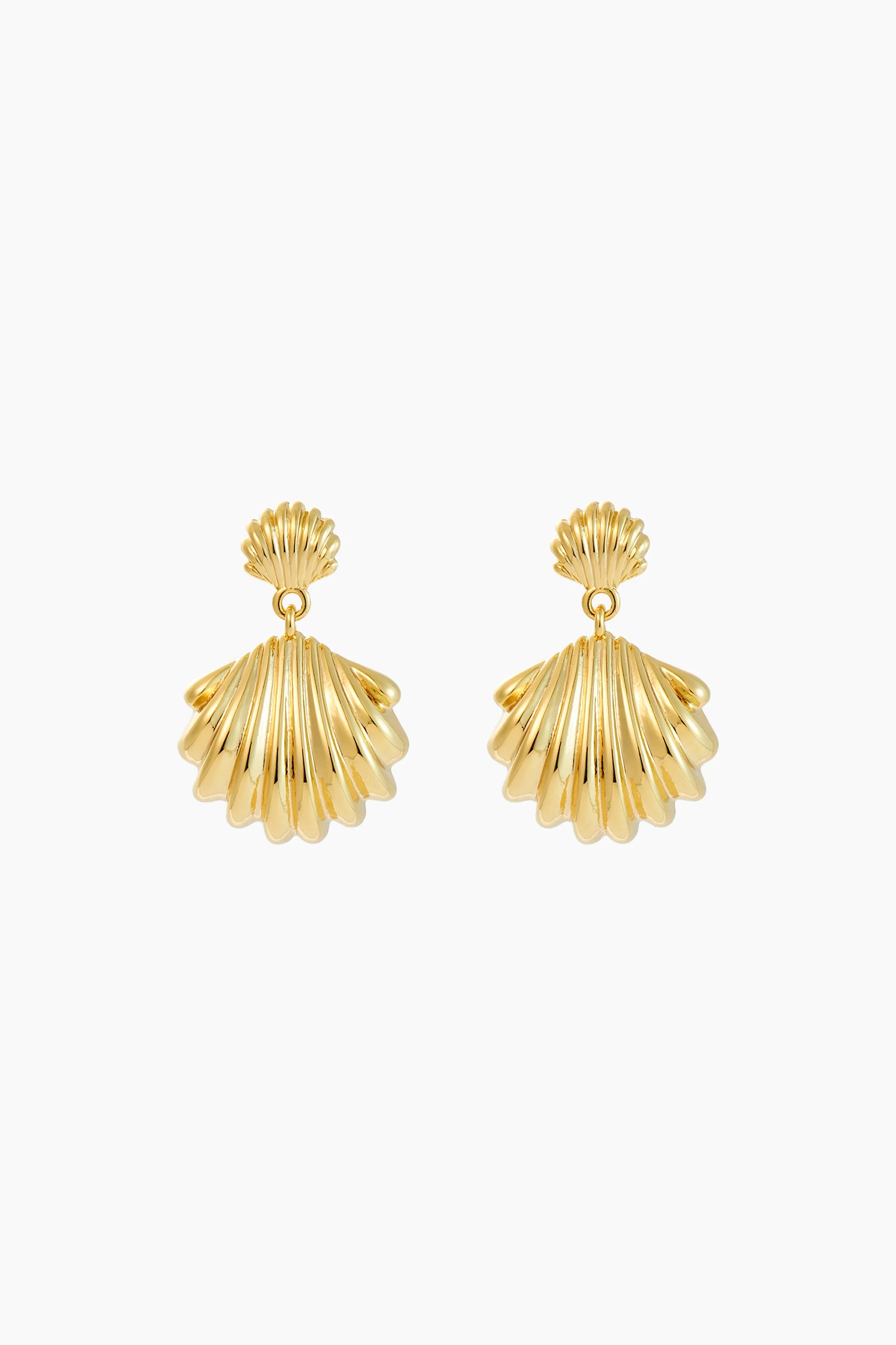 Hella Gold Shell Shaped Dangle Earrings