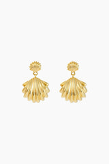 Hella Gold Shell Shaped Dangle Earrings