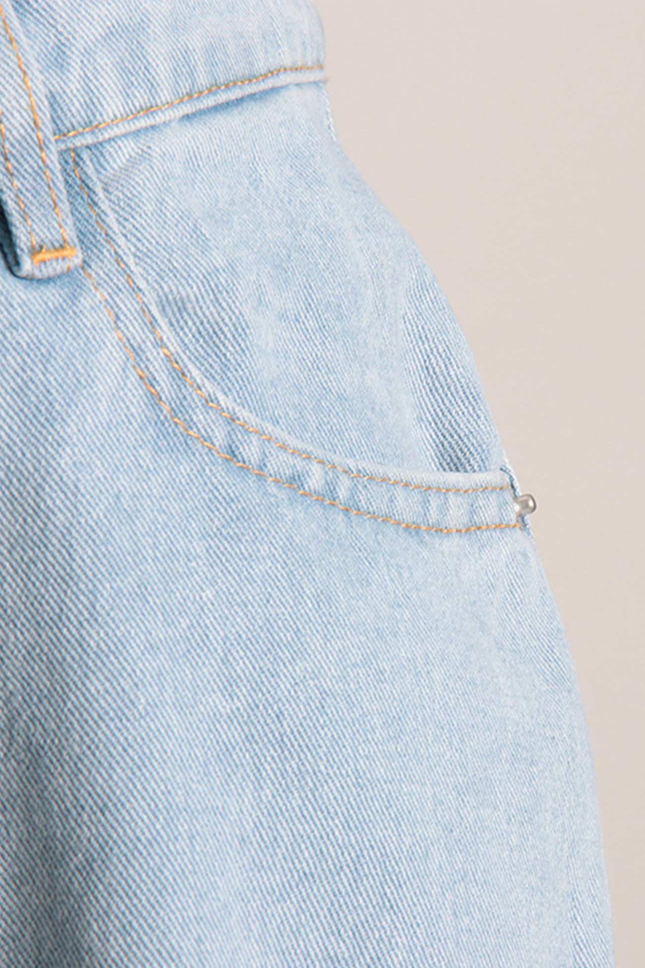 High Rise Beading Cutout Straight Denim Jeans