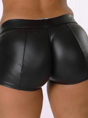 High Waist Shorts For Women Summer Booty Shorts Korean Style Sexy Black Shorts High Waist Sports Sweatpants Leather Shorts