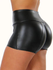 High Waist Shorts For Women Summer Booty Shorts Korean Style Sexy Black Shorts High Waist Sports Sweatpants Leather Shorts