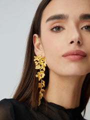 Flower Tassel Earrings