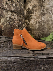 En Bloom | Classic Low Ankle Boots - Orange