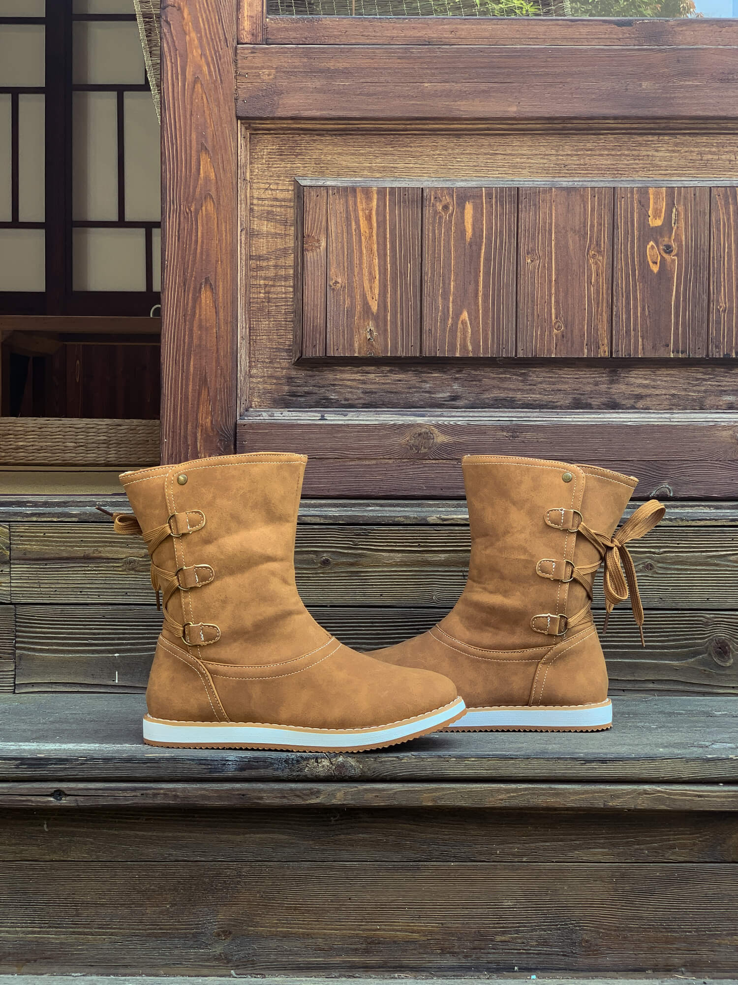 En Bloom | Chestnut Cristiana Ankle Shearling Boot