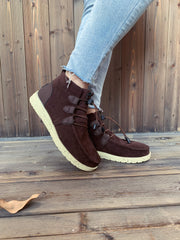 En Bloom | NIRVANA Bungee Lace-Up Sneaker Boot - Coffee