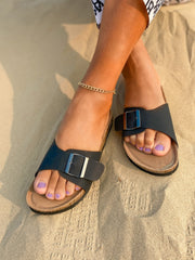 Single-Buckle Sliders Slide Sandals - Maibulun