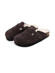 Maibulun | Buckle Suede Fleece Insole Clogs