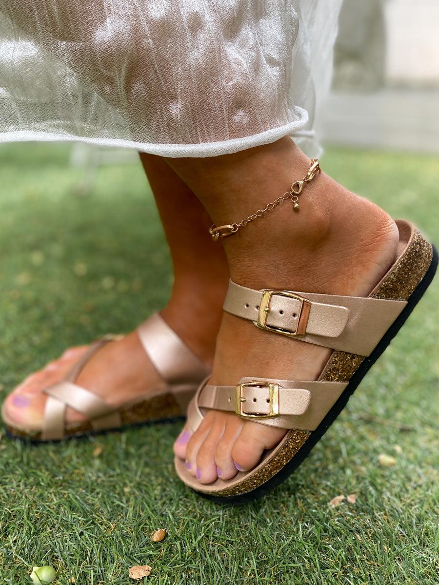 Crisscross Double-Buckle Sandals - Maibulun