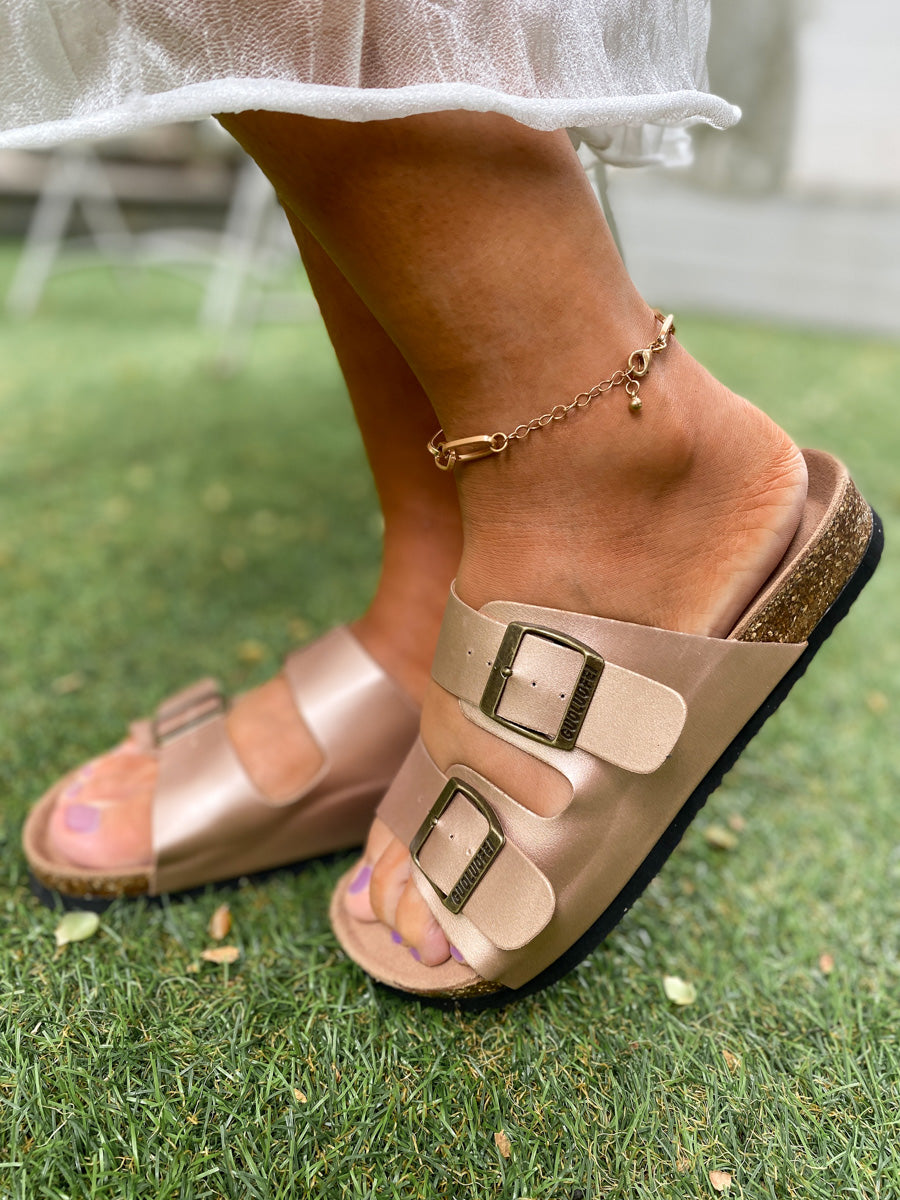 Matte Double-Buckle-up Sandals - Maibulun