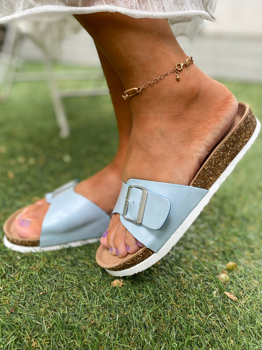 Single-Buckle Sliders Slide Sandals - Maibulun