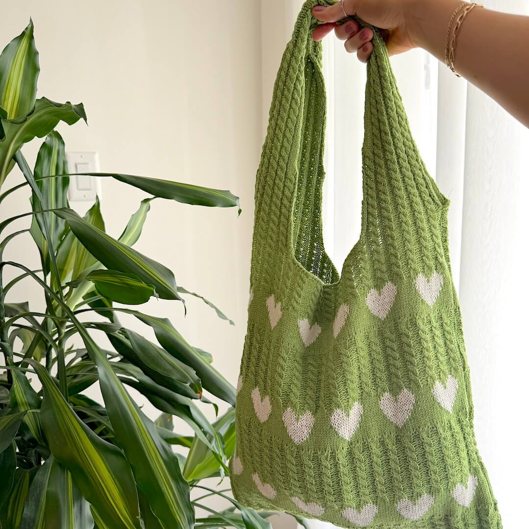 Lover's Beach Crochet Tote Bag