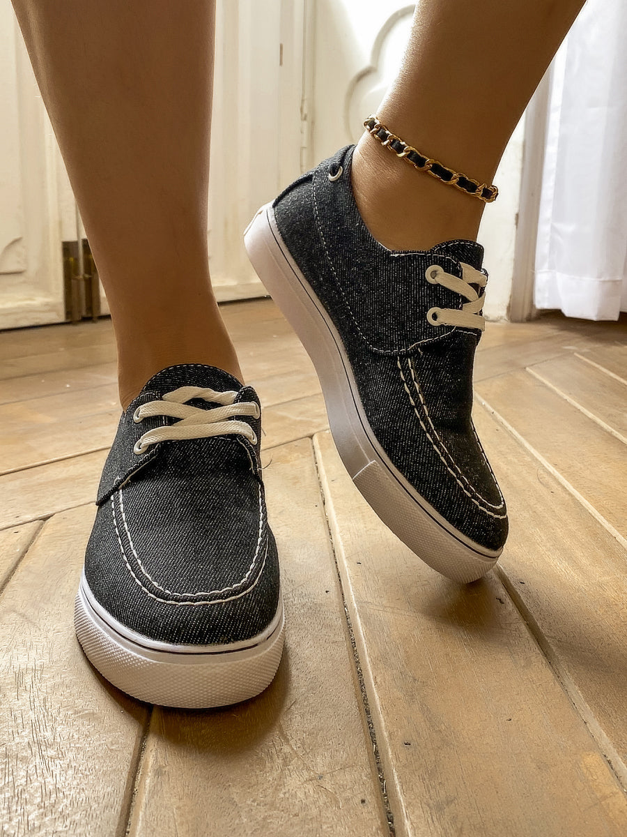 Denim Range Sneakers Boat Shoes | En Bloom