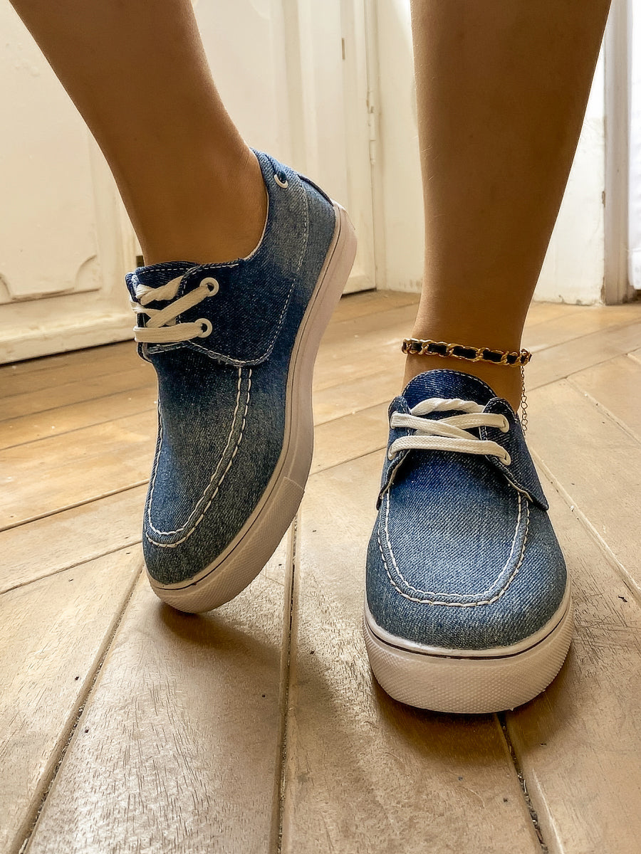 Denim Range Sneakers Boat Shoes | En Bloom